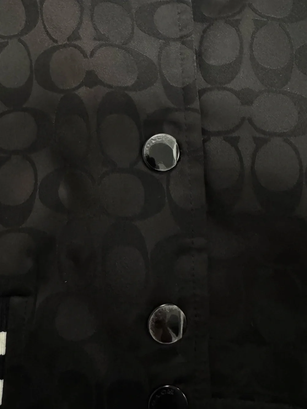 Coach Black and White Bomber Varsity Jacket